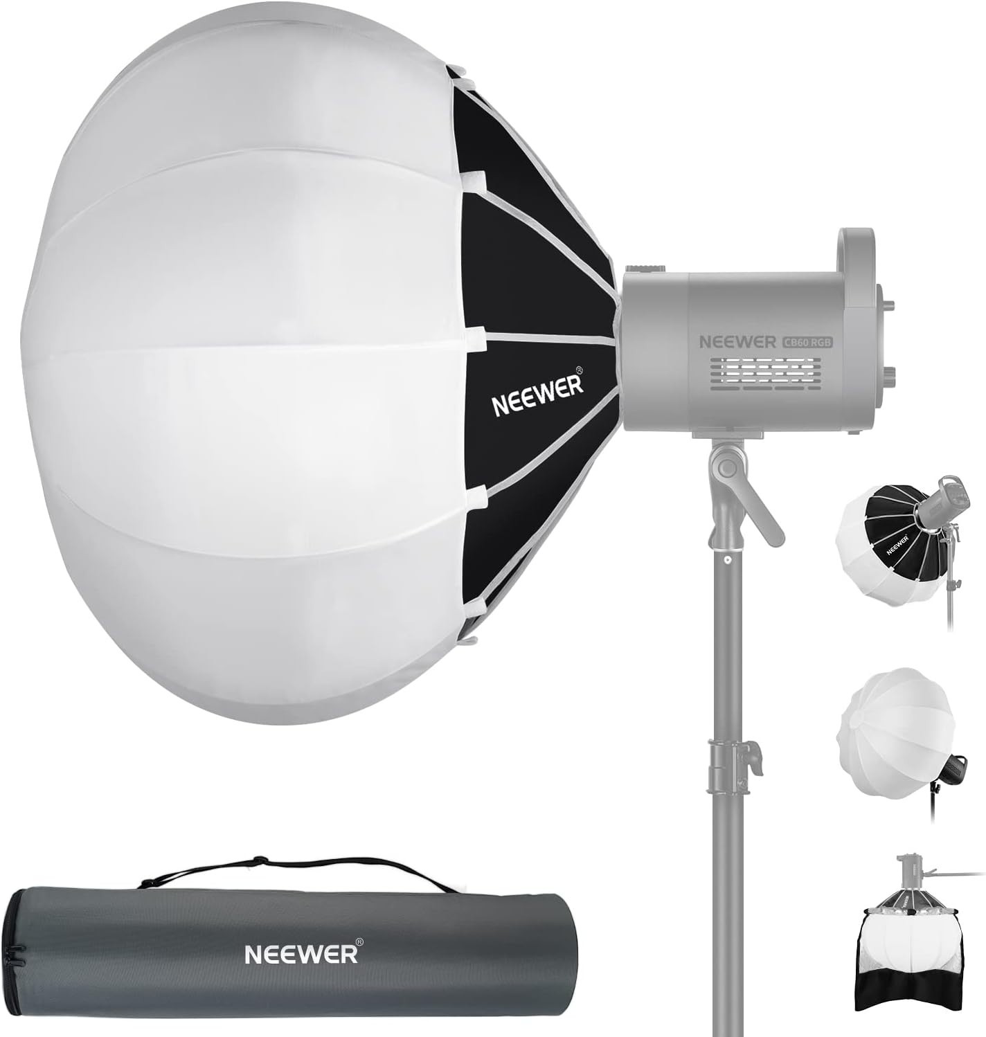 NEEWER 26"/65cm Lantern Softbox, Quick Release 360° Light Diffuser Bowens Mount