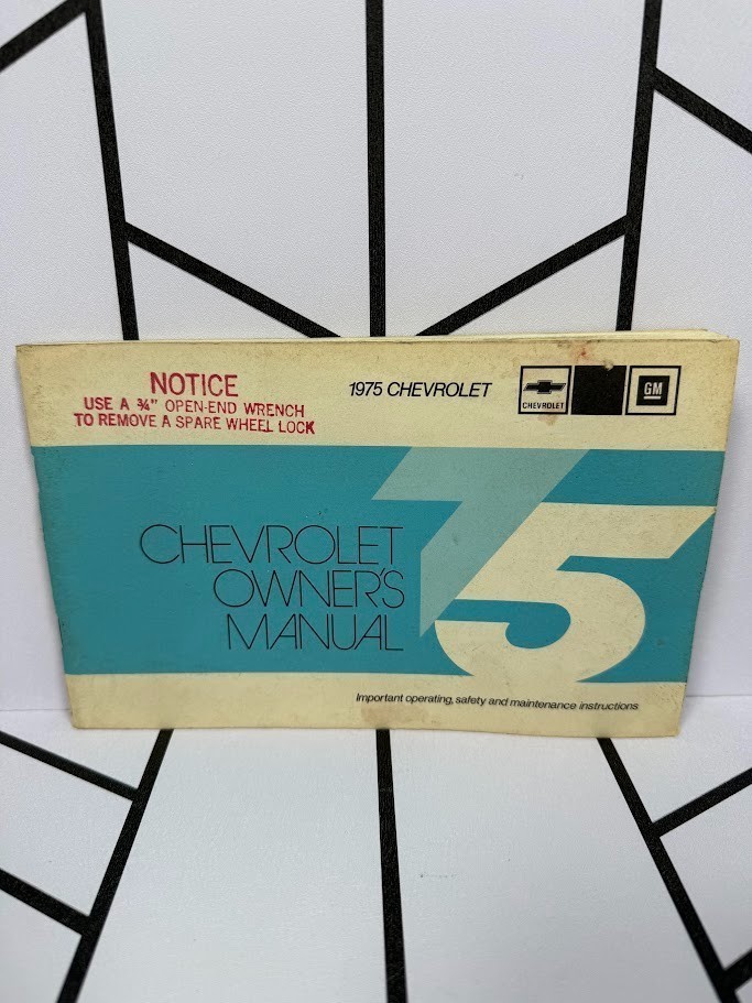 1975 Chevrolet Owners Manual Original OEM Factory Caprice Impala Full Size Book