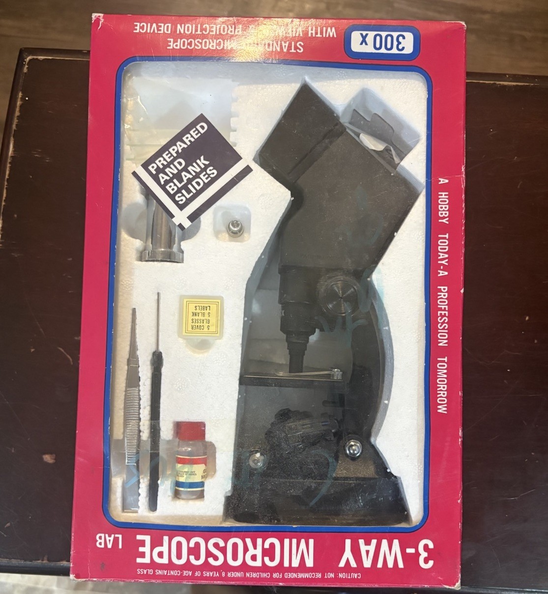 Vintage Microscope With Viewer And Projection Device