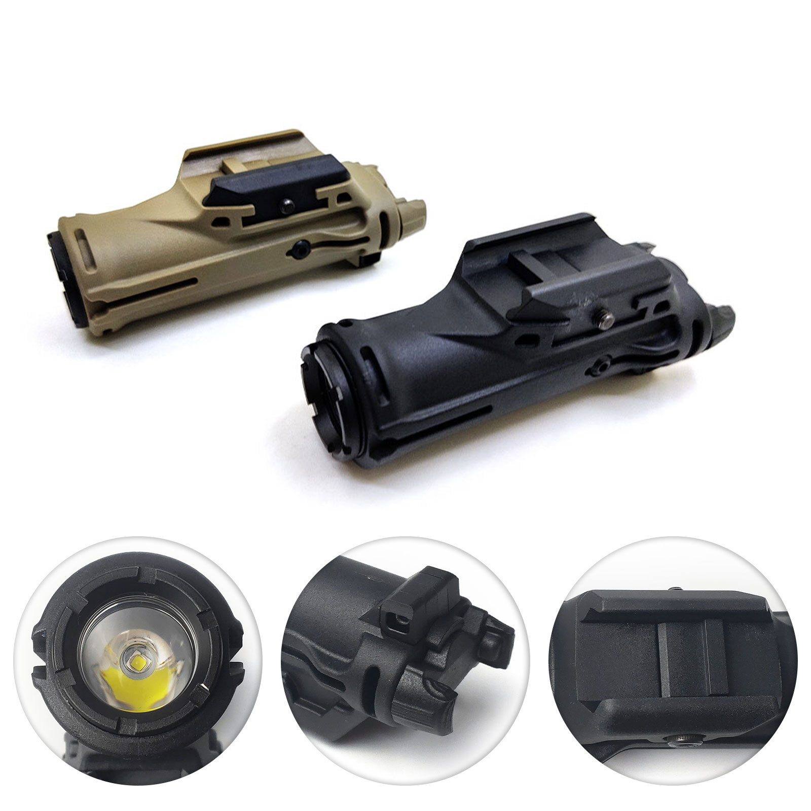 Tactical XH15 LED Weaponlight 350 lumen White Flashlight Fit 20mm Picatinny Rail