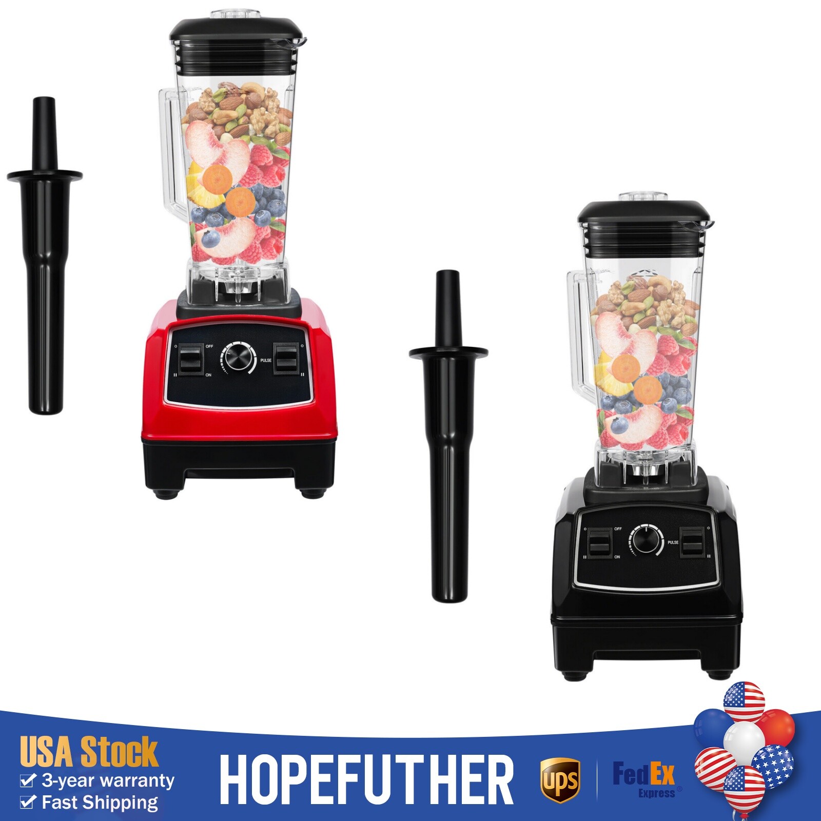 3-HP 2L Professional Power Blender Heavy Duty Commercial Blender Mixer Juicer US