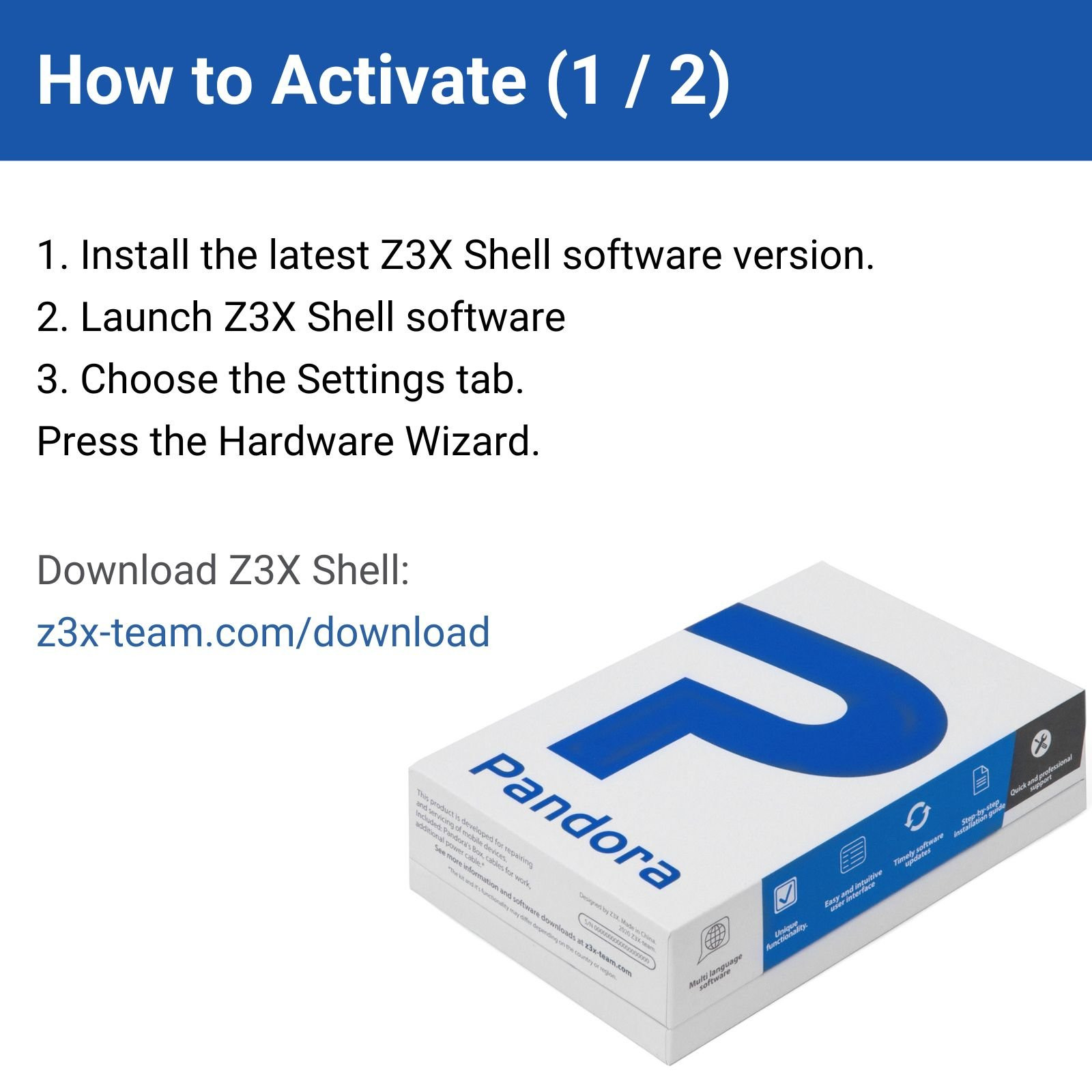 Z3XPandoraBox Original Activated with 4 cables