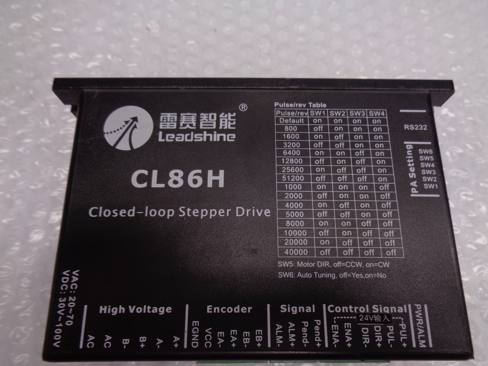 LEADSHINE CL86H-PLC CLOSED LOOP STEPPER DRIVE NSNP.