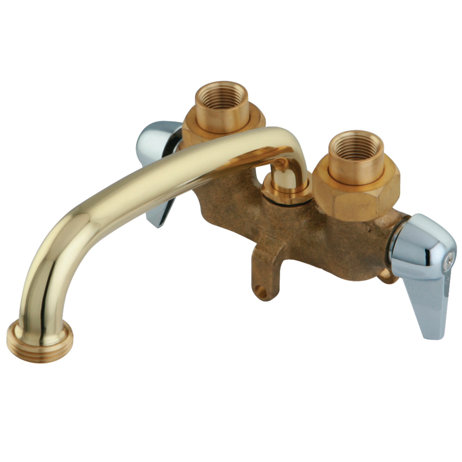 Kingston Brass KF47 4 GPM Deck Mounted Double Handle Laundry - Chrome
