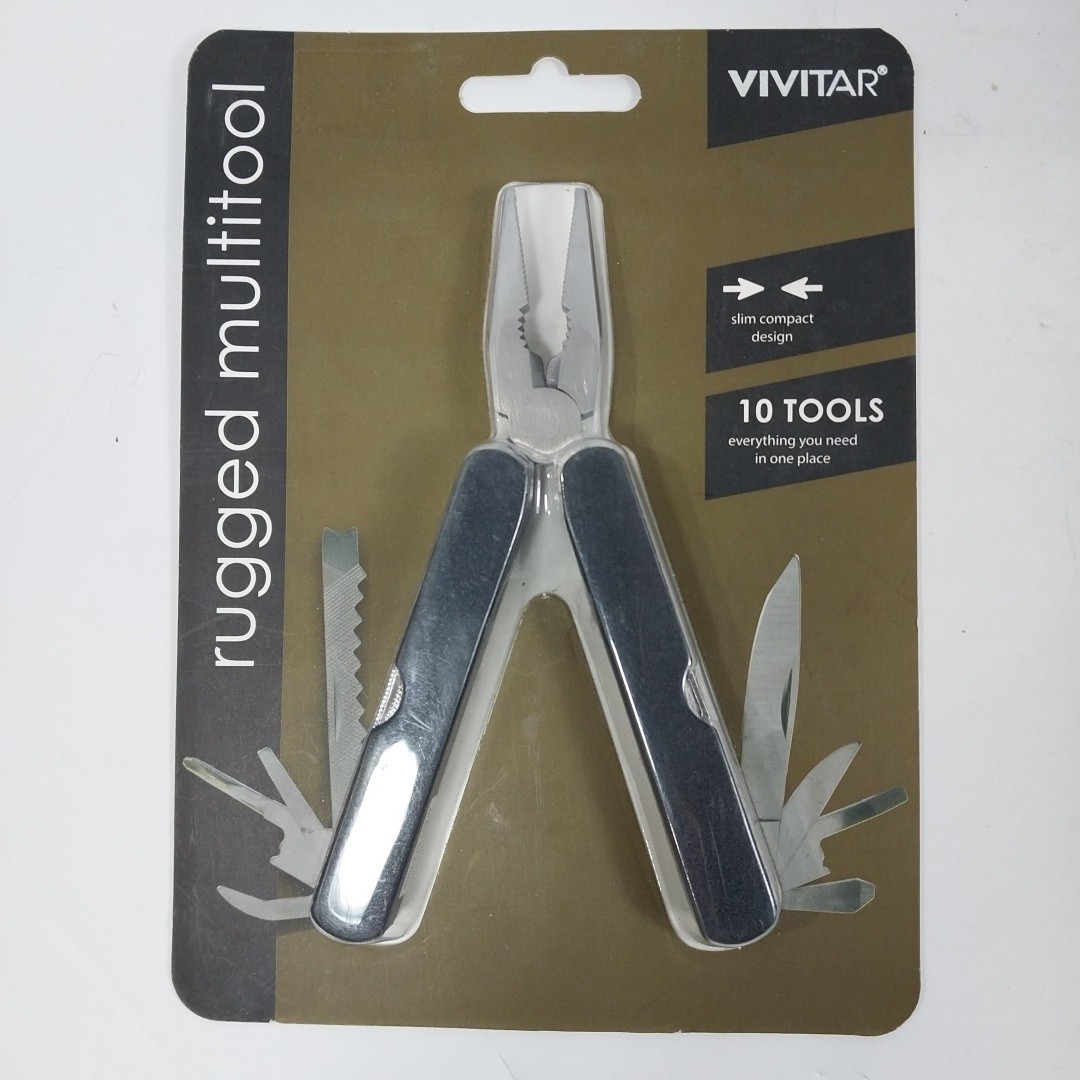 VIVITAR RUGGED MULTITOOL 10 Tool Everything You Need In 1 Plece $18.77 Free Ship