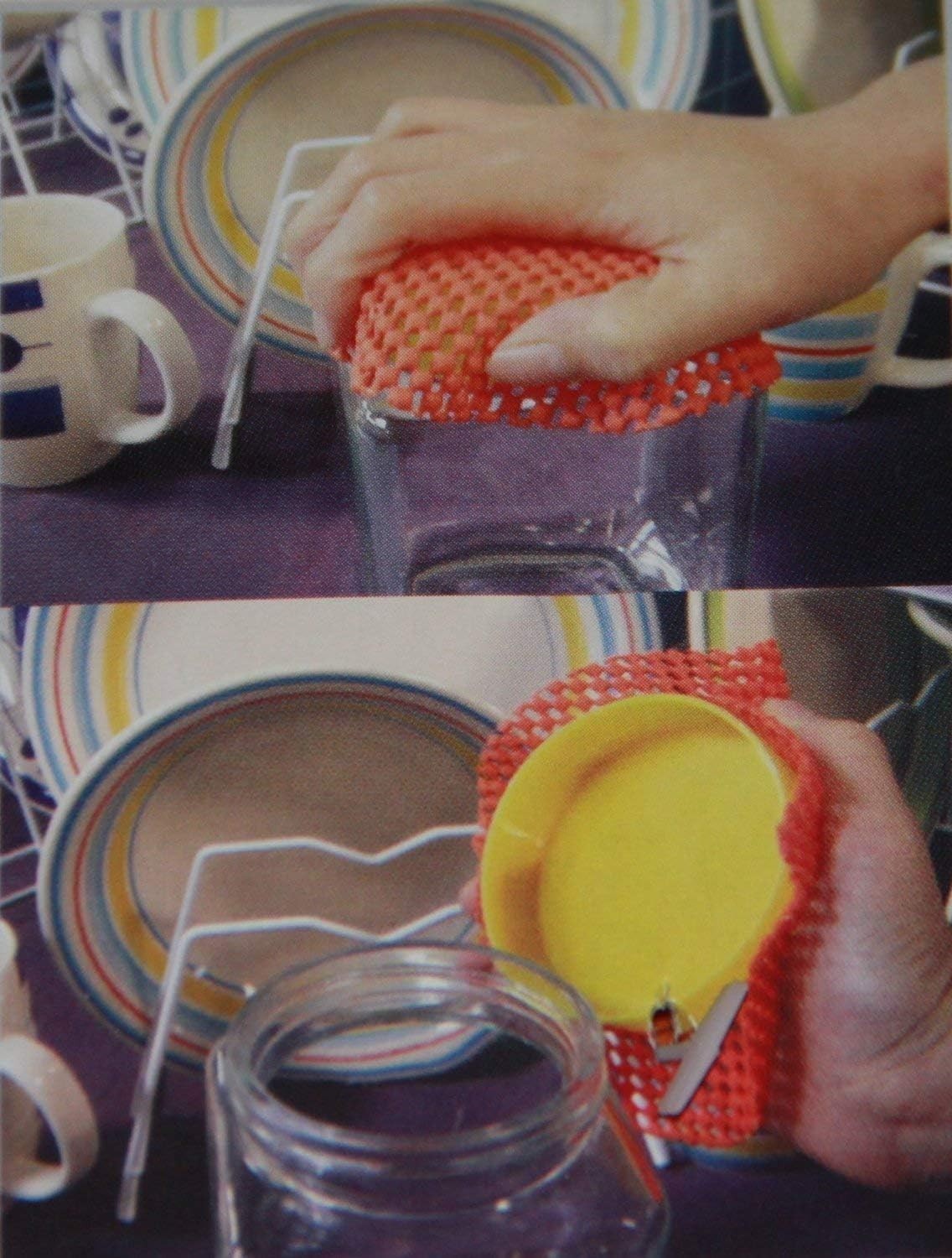 4-Piece Assorted Color Multi-Purpose Jar Gripper Pad Set - 5.5 Inches Round