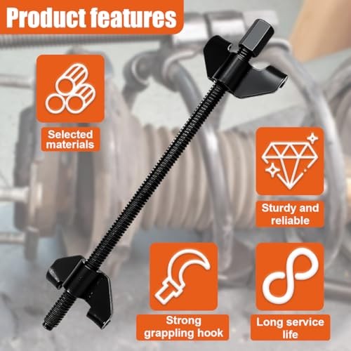 2PCS 14" Coil Spring Compressor Tool, Heavy Duty Auto Suspension Strut Black