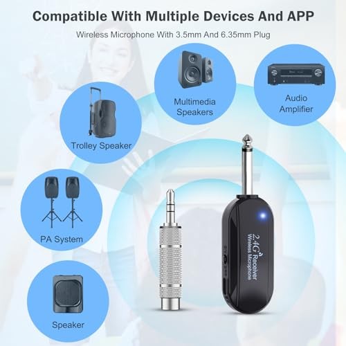 Wireless Microphone Headset Double Professional: Cordless Mic Head for Black1