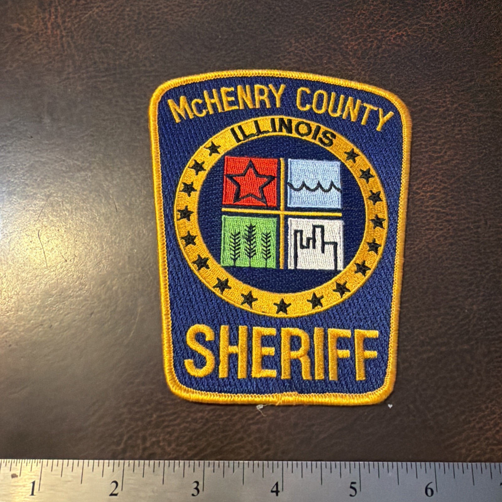 Vintage Obsolete Sheriff's Police Office Patch McHenry  County Illinois