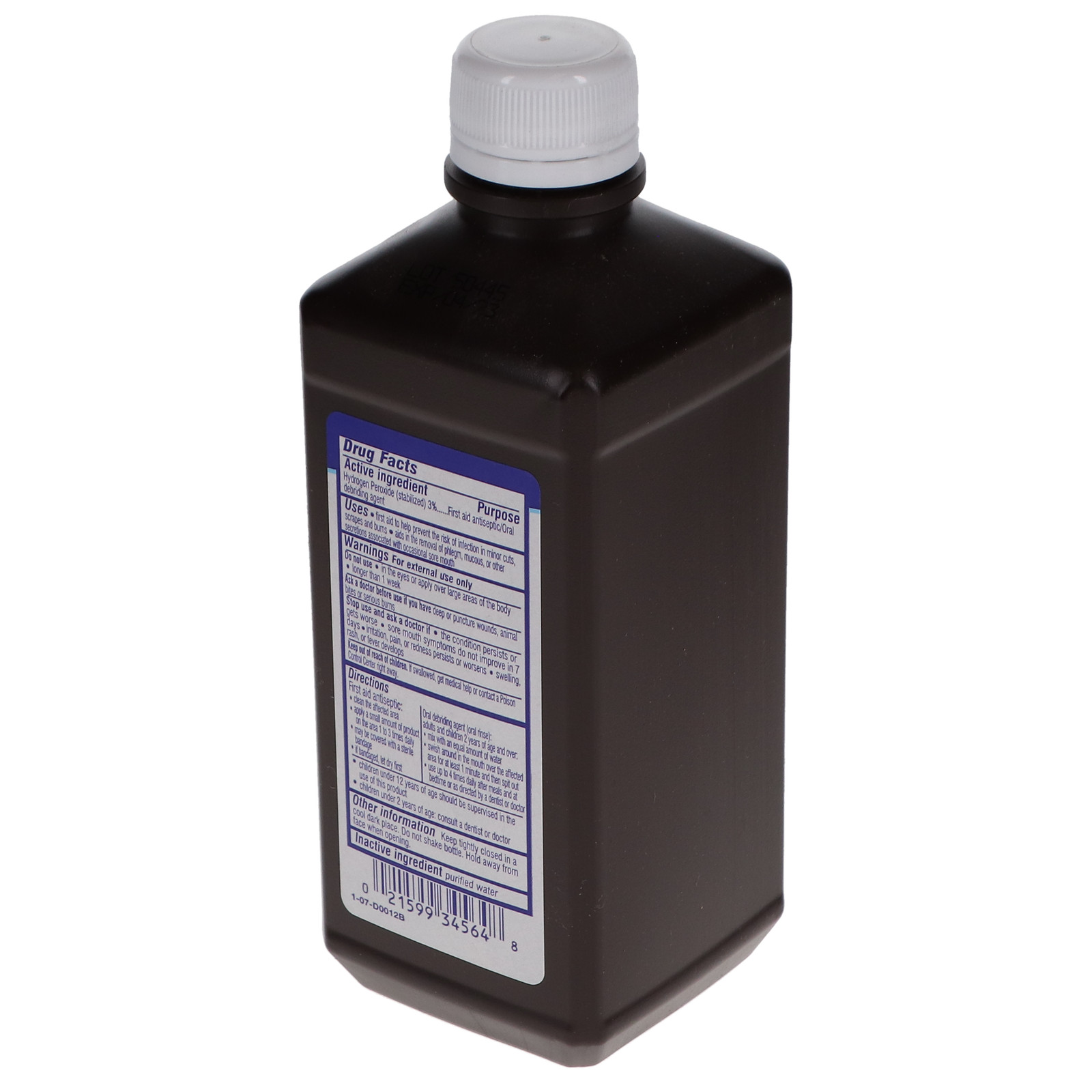 House Brand MI329 Hydrogen Peroxide 3% Solution USP First Aid Antiseptic 16 Oz