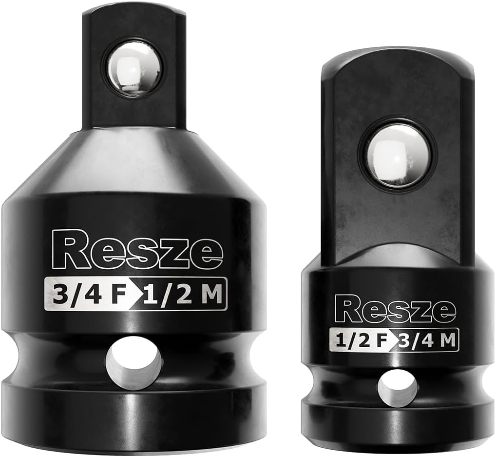 2PCS 3/4"To 1/2" & 1/2"To 3/4" Impact Socket Adapter and Reducer Set | Drive Soc