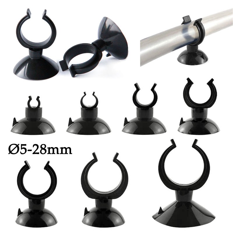 Aquarium Fish Tank Air Line Pump Sucker Suction Cups Holder Bracket Hose Clips