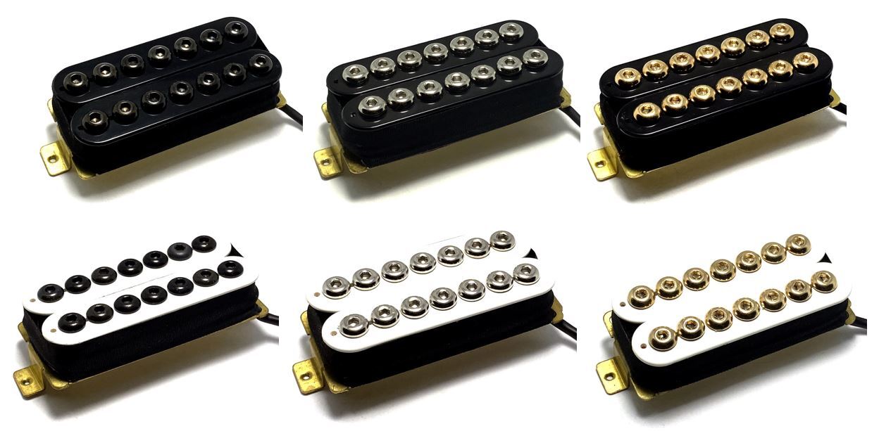 Bridge 7 STRING Humbucker Replacement Crusader Pickup Hex Cap Poles Color Choice