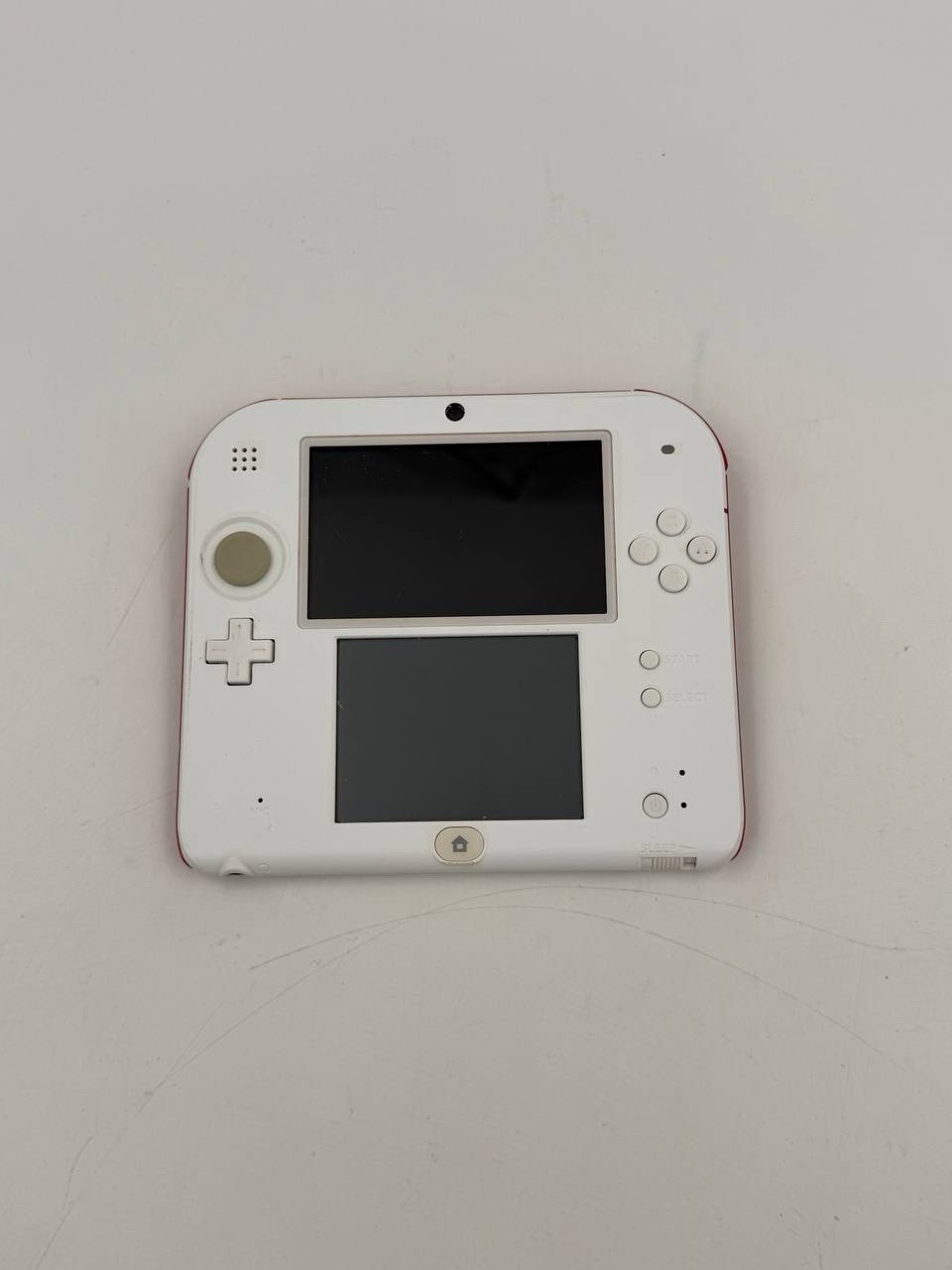 🔥 Nintendo 2DS Red White Console WORKS Damaged Screen For Parts
