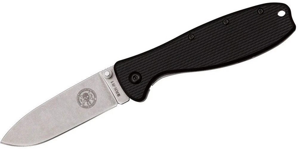 BRK Designed by ESEE Zancudo Pocket Knife Black - BRKR1 BLK HANDLE SATIN BALDE