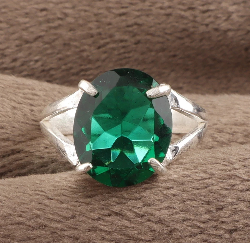 Chrome Diopside Gemstone 925 Sterling Silver Handmade Jewelry Ring Gift For