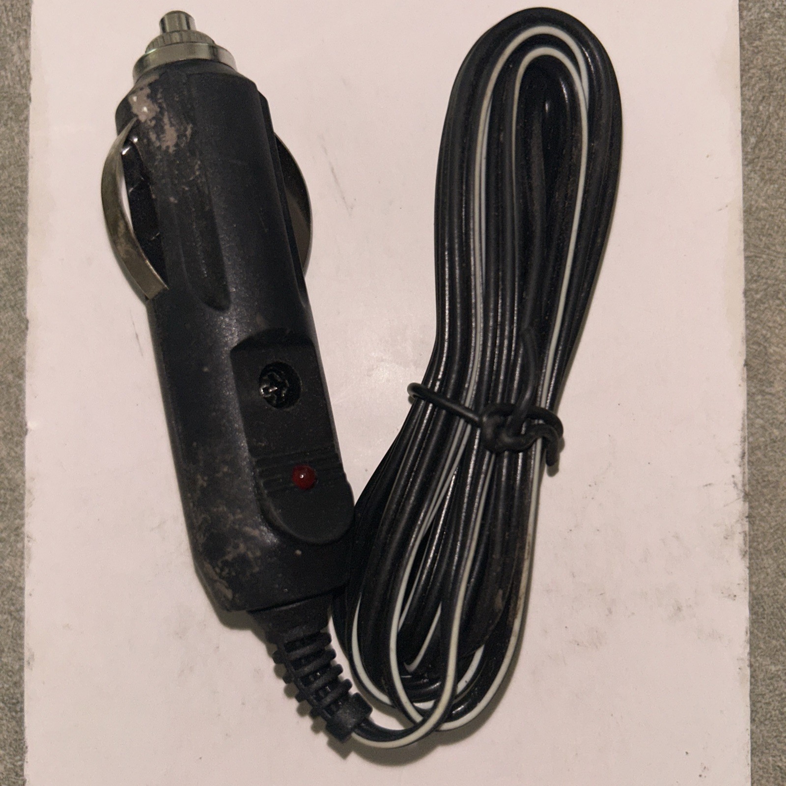 12V DC cigarette lighter adapter power cable built-in indicator light fuse cap