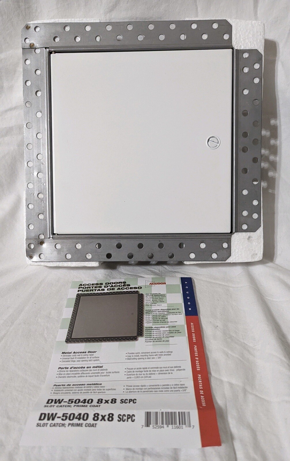 Acudor DW-5040 Series 8x8 Flush for Drywall, Z40808SCPC