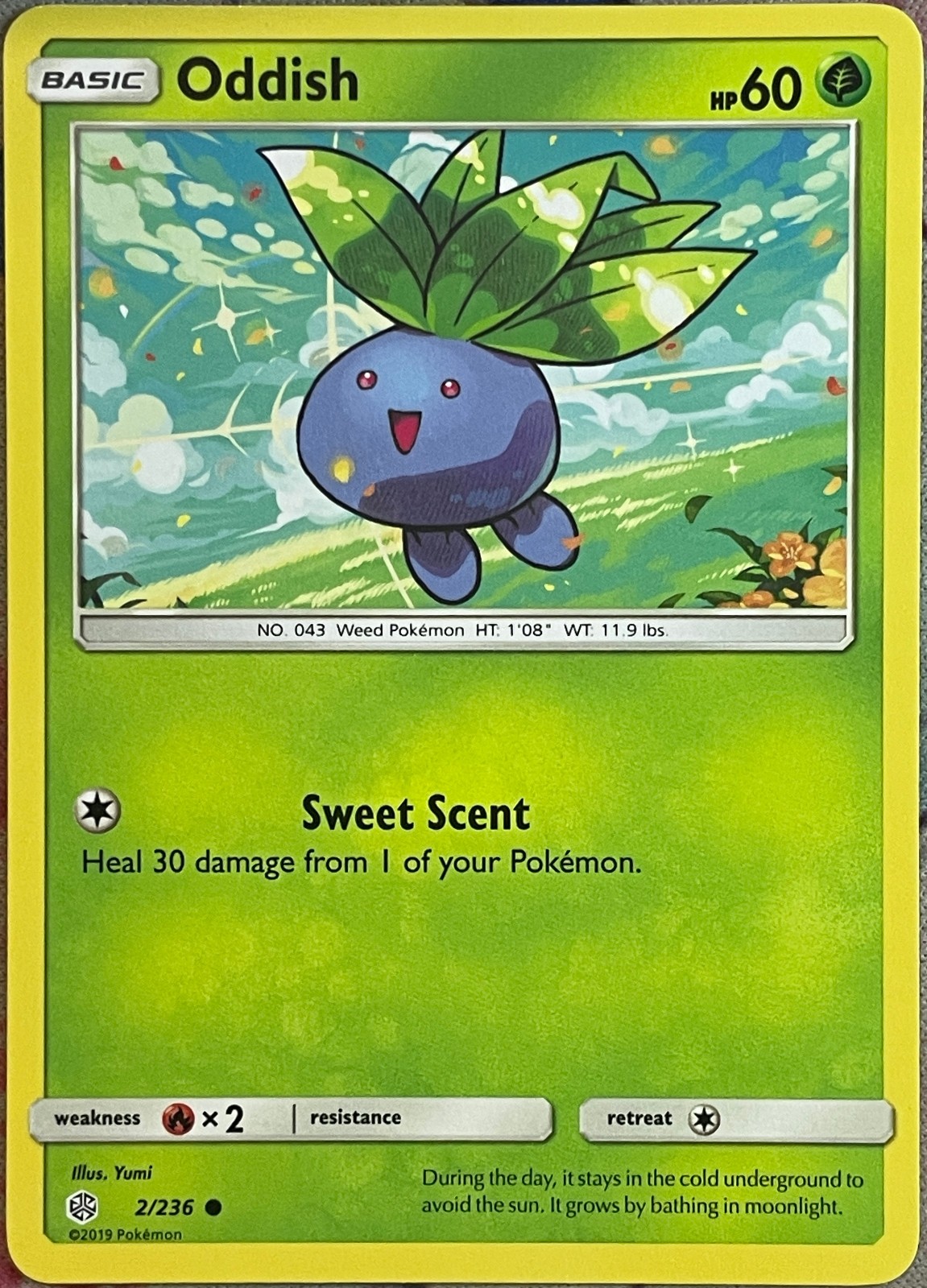 Oddish - 2/236 - Cosmic Eclipse Pokemon 2019