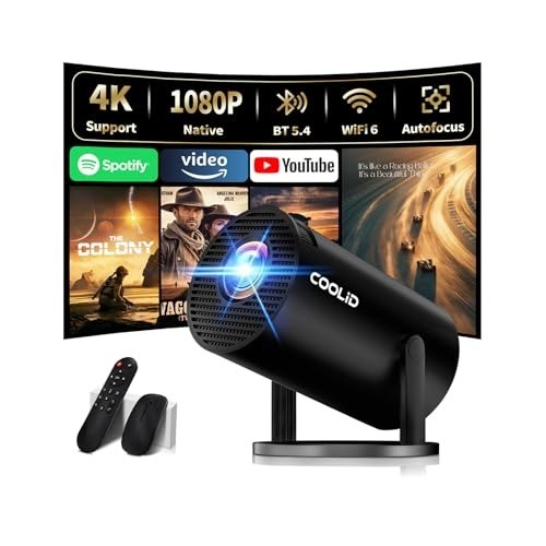 High-Definition Mini Projector: 4K Support, Long Lamp Life, Built-in Speakers