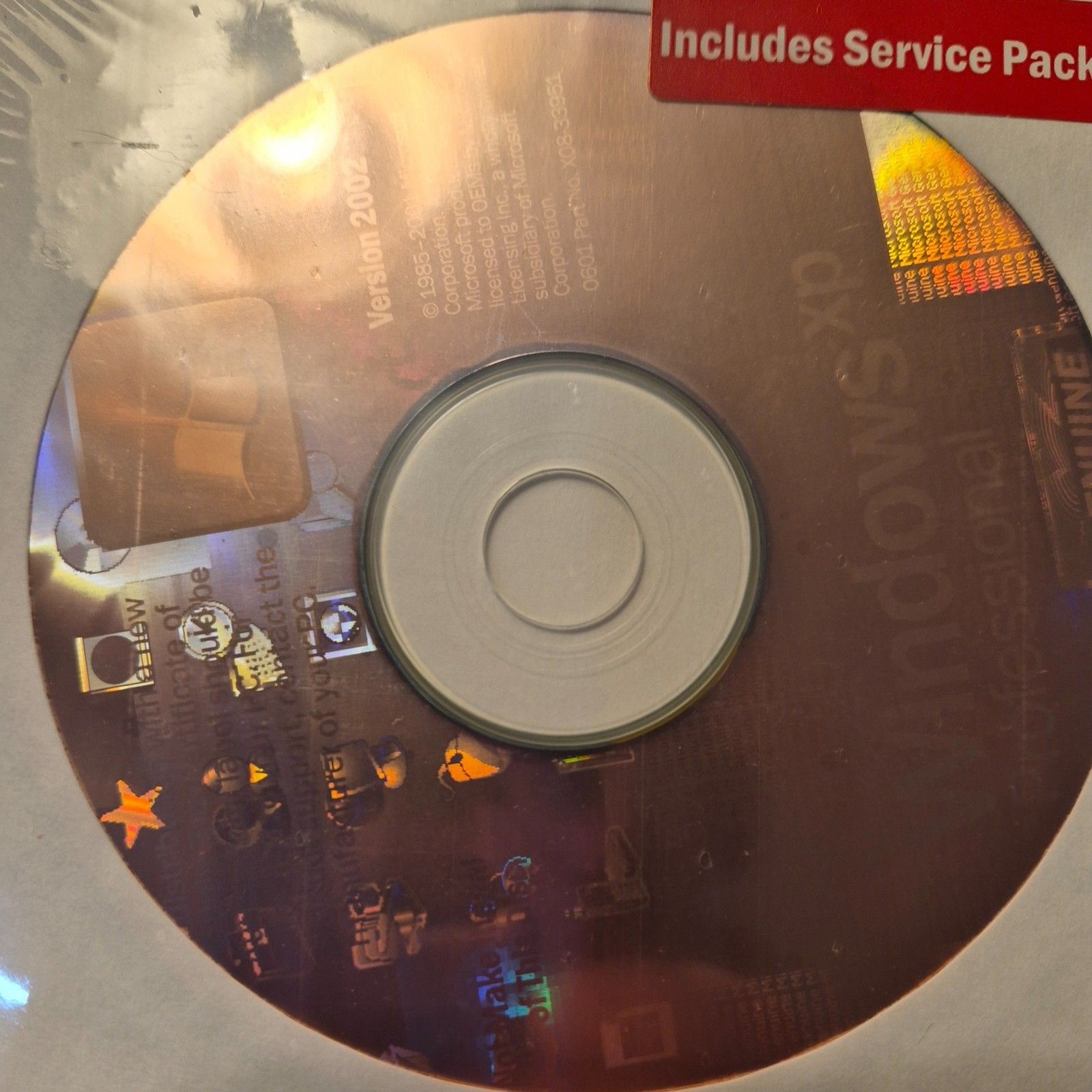 VTG New Microsoft Windows XP Professional Version 2002 SP1a CD Sealed - NO COA
