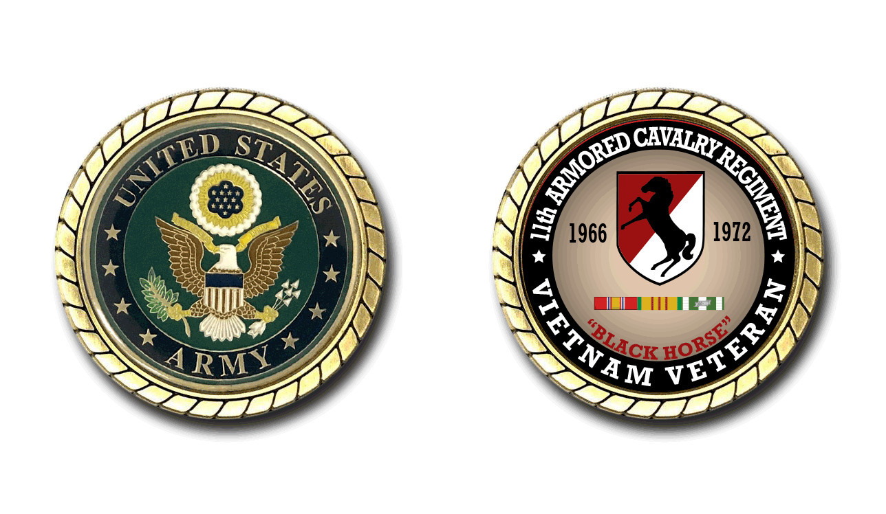 11th Armored Cavalry Regiment Vietnam Veteran Challenge Coin Licensed