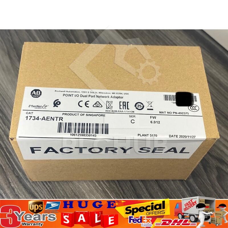 NEW Sealed Allen Bradley 1734-AENTR POINT I/O Dual Port Adaptor -USA US Free Tax