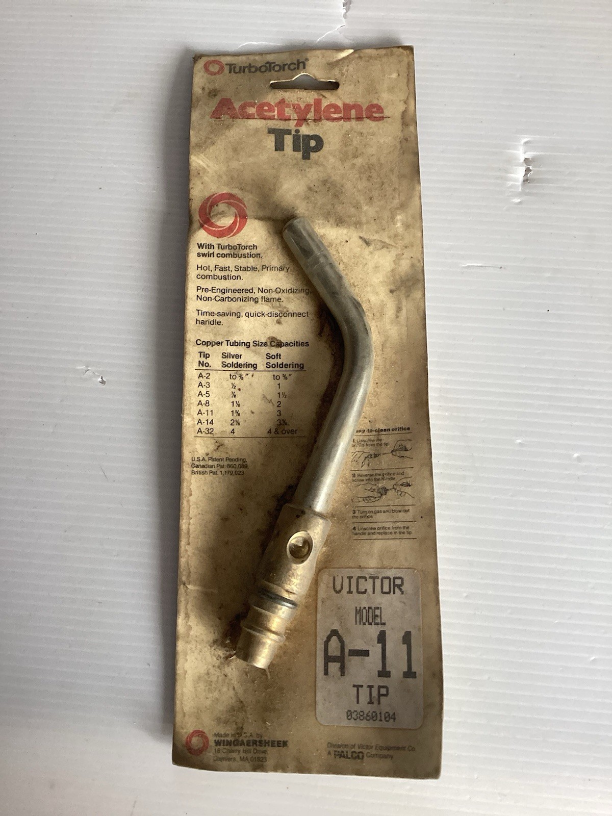 Turbotorch A-11 Acetylene Torch Tip New Free Shipping