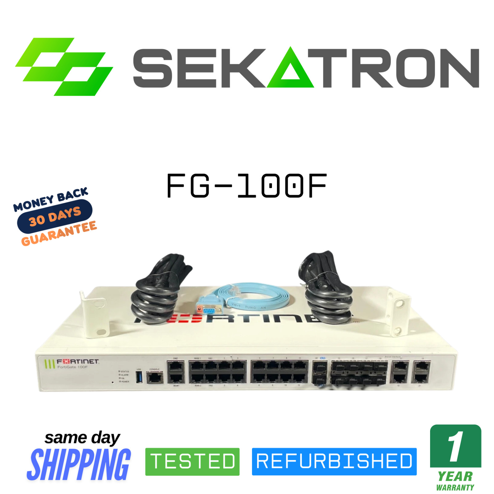 🛡 FG-100F Fortinet FortiGate Next-Gen Firewall • Enterprise NGFW • REGISTERED ⚡