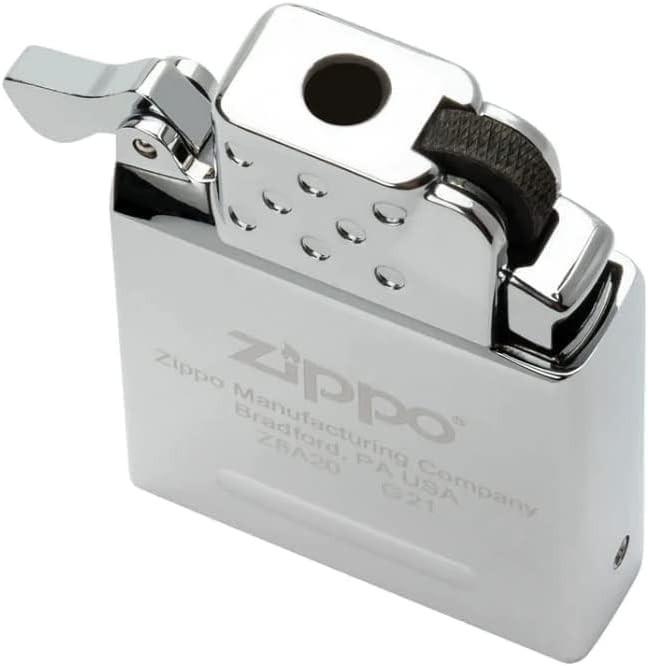 Zippo Single Flame Butane Chrome Refillable Lighter Insert New Easy light