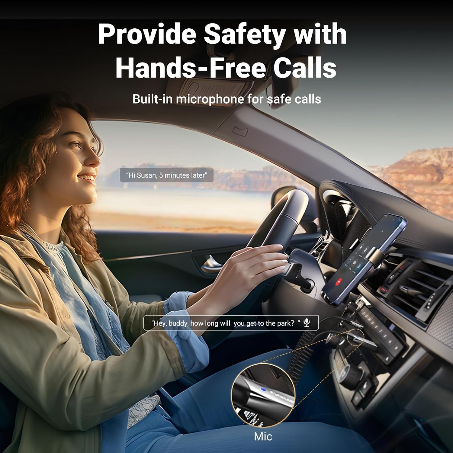 Bluetooth 6.0 Adapter with Built-in Microphone for Smooth Hands-Free Calling