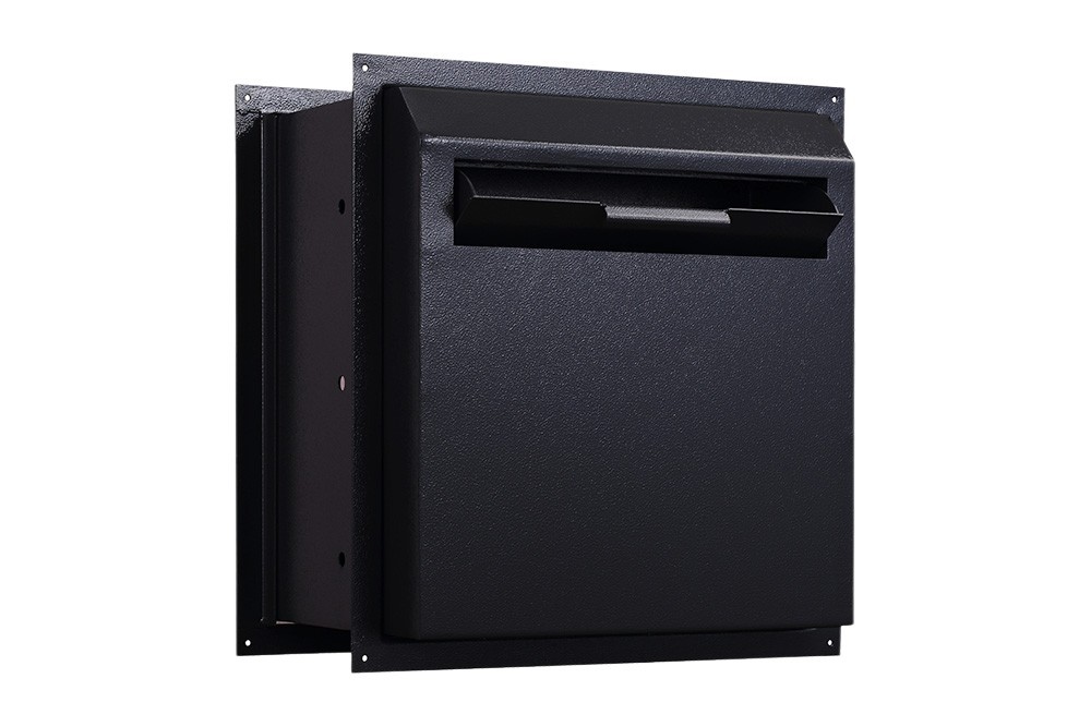 Protex WDD-180-Black Drop Box, Tubular Lock, 11″ Slot, Deep Wall Mount
