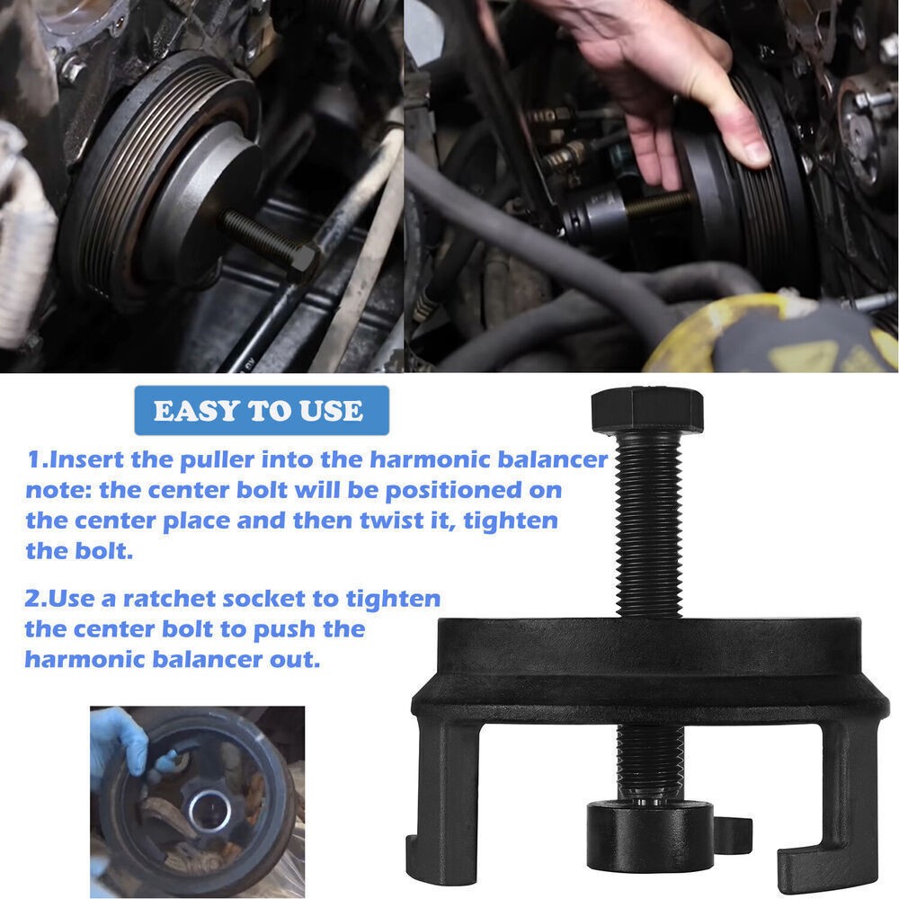 25264 Harmonic Balancer Puller Crank Pulley Puller Quickly Remove Tool For GM
