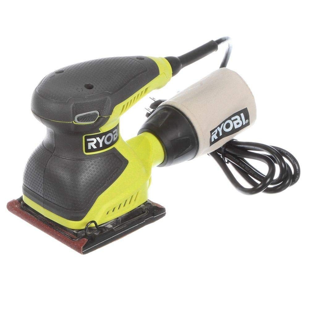 Ryobi S652Dgk Corded Comfort-Grip Orbital 1/4 Inch 2 Amp Sheet Sander Dust Bag