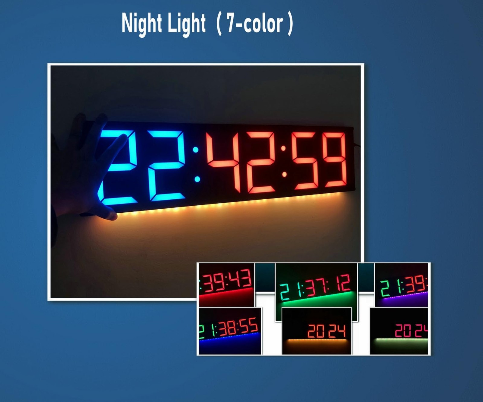 26'' Extra Large Home Gym Timer Clock, Programable Workout Interval Timer, Di...