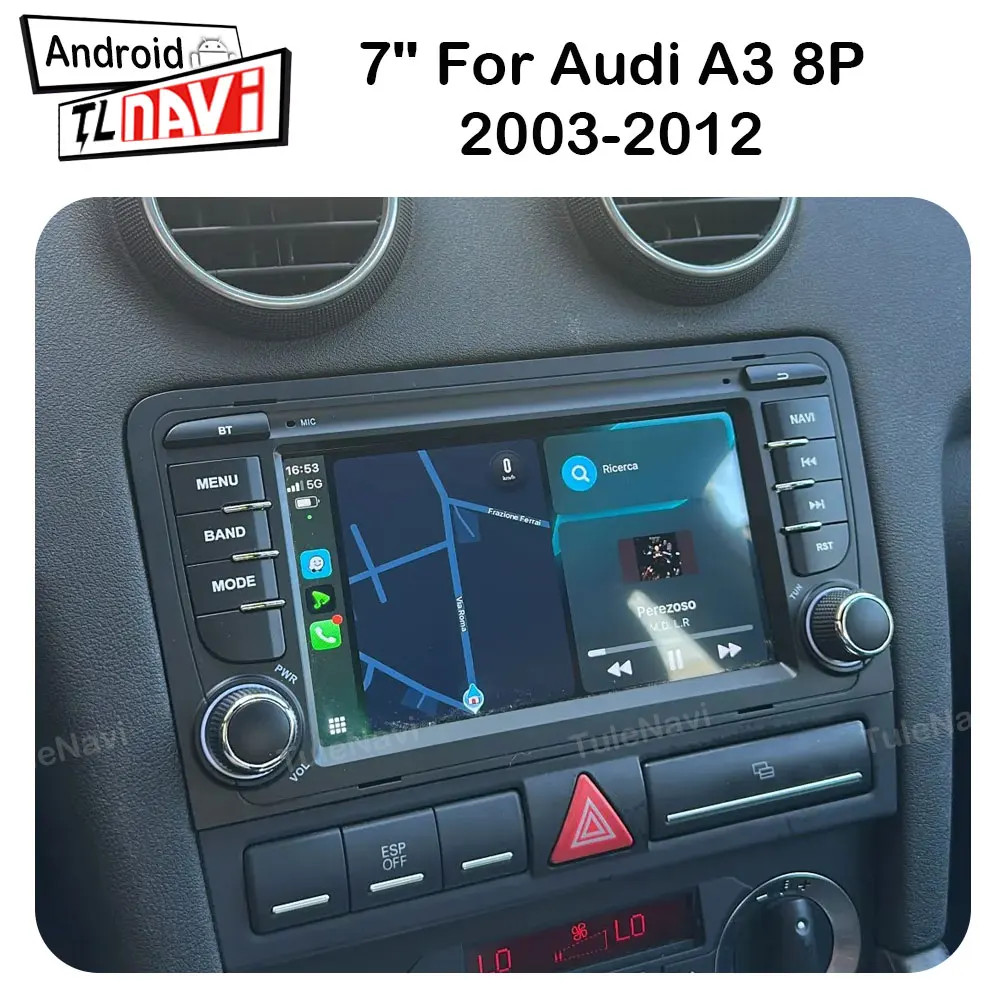 For Audi A3 S3 RS3 8P 2003 - 2012 Car Radio Multimedia Android Auto Carplay GPS