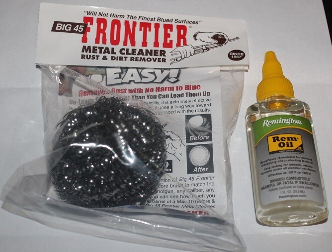 Big 45 Frontier Metal Cleaner Pad  and 1 Ounce Squeeze Bottle Rem Oil Ships Free