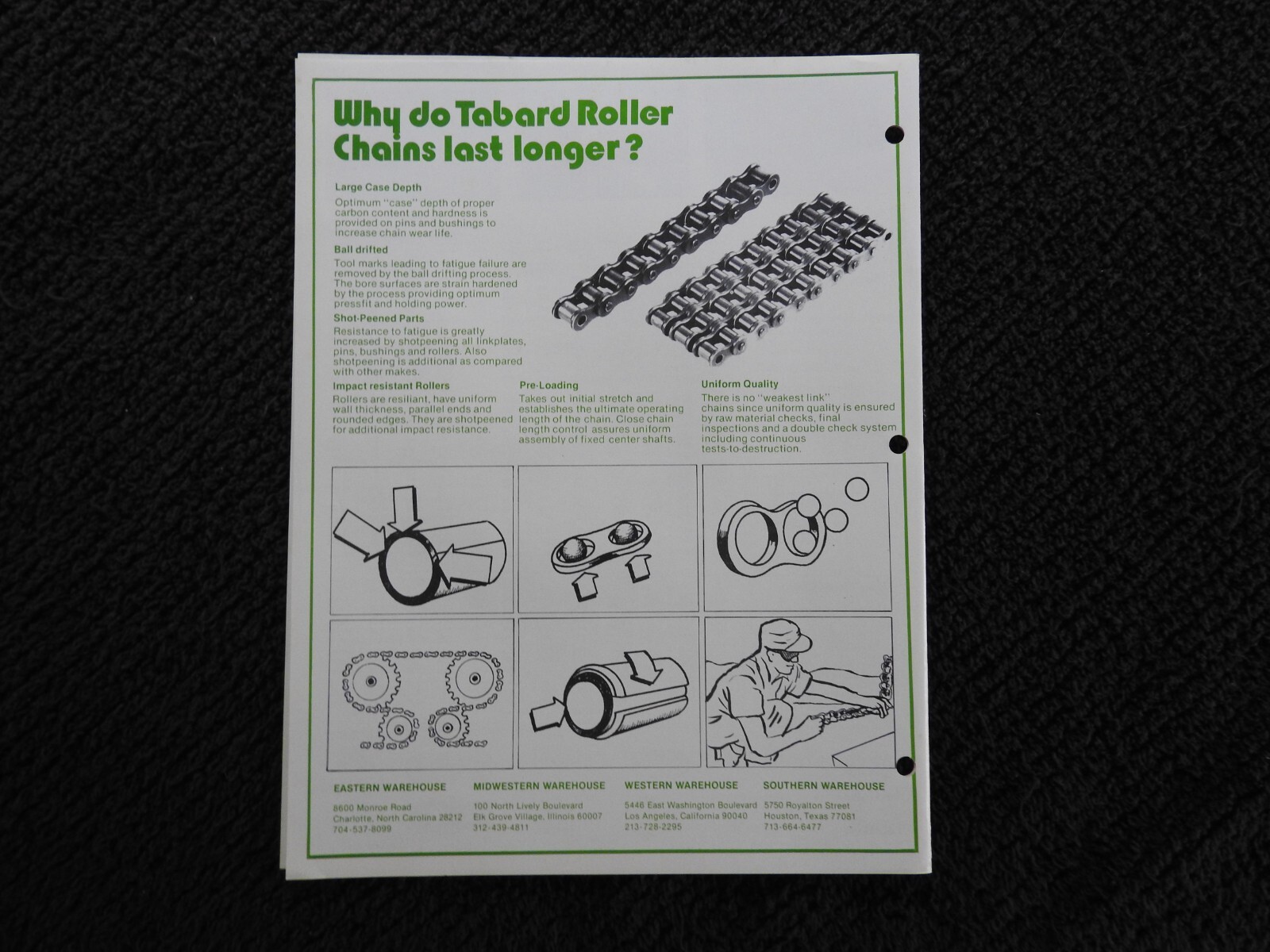 1978 Tabard Transmission ROL Chain Elk Grove Village IL Literature Signed Letter