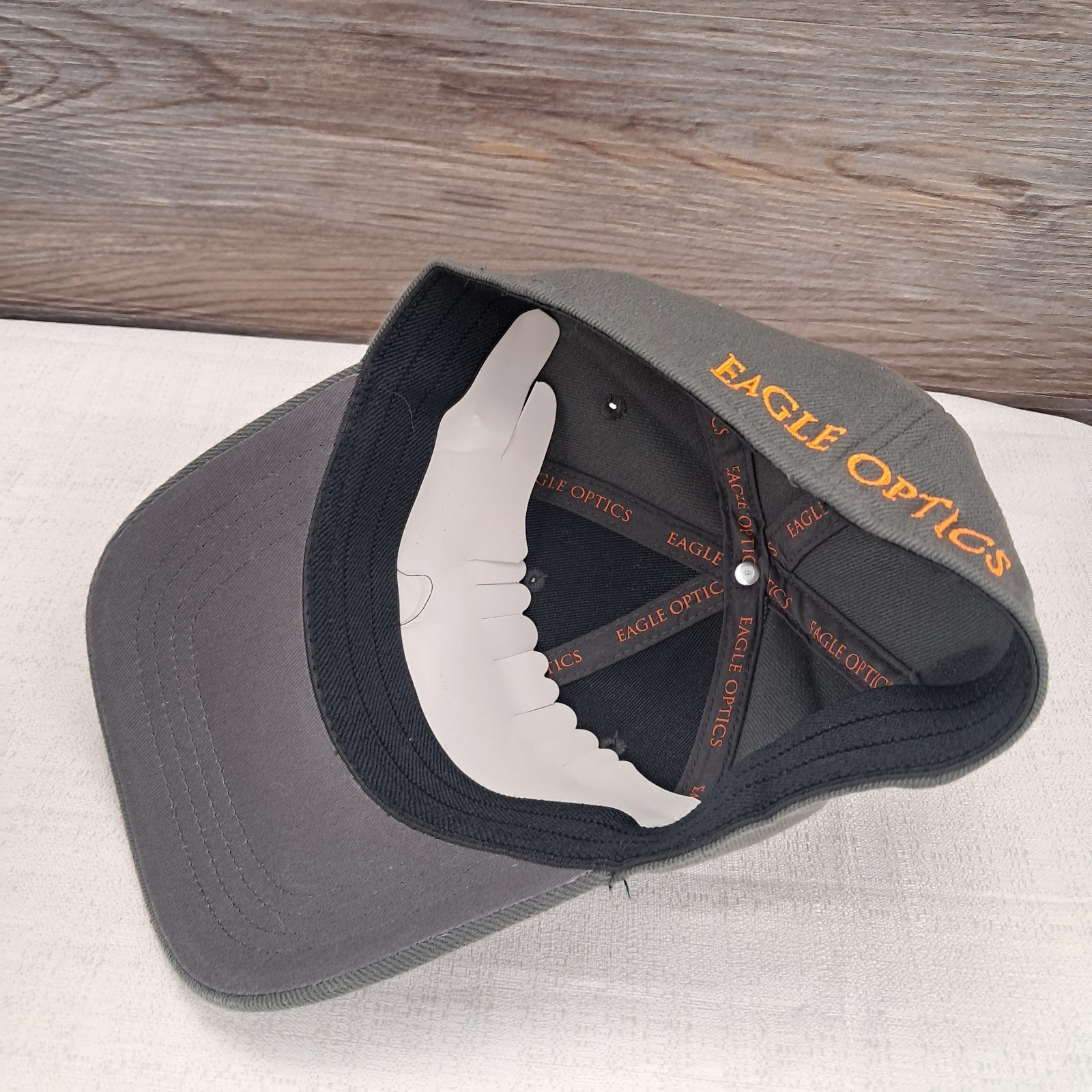 Rare Eagle Optics Grey Baseball Cap, Fitted S/M Stretch Hat, Birding, Binoculars
