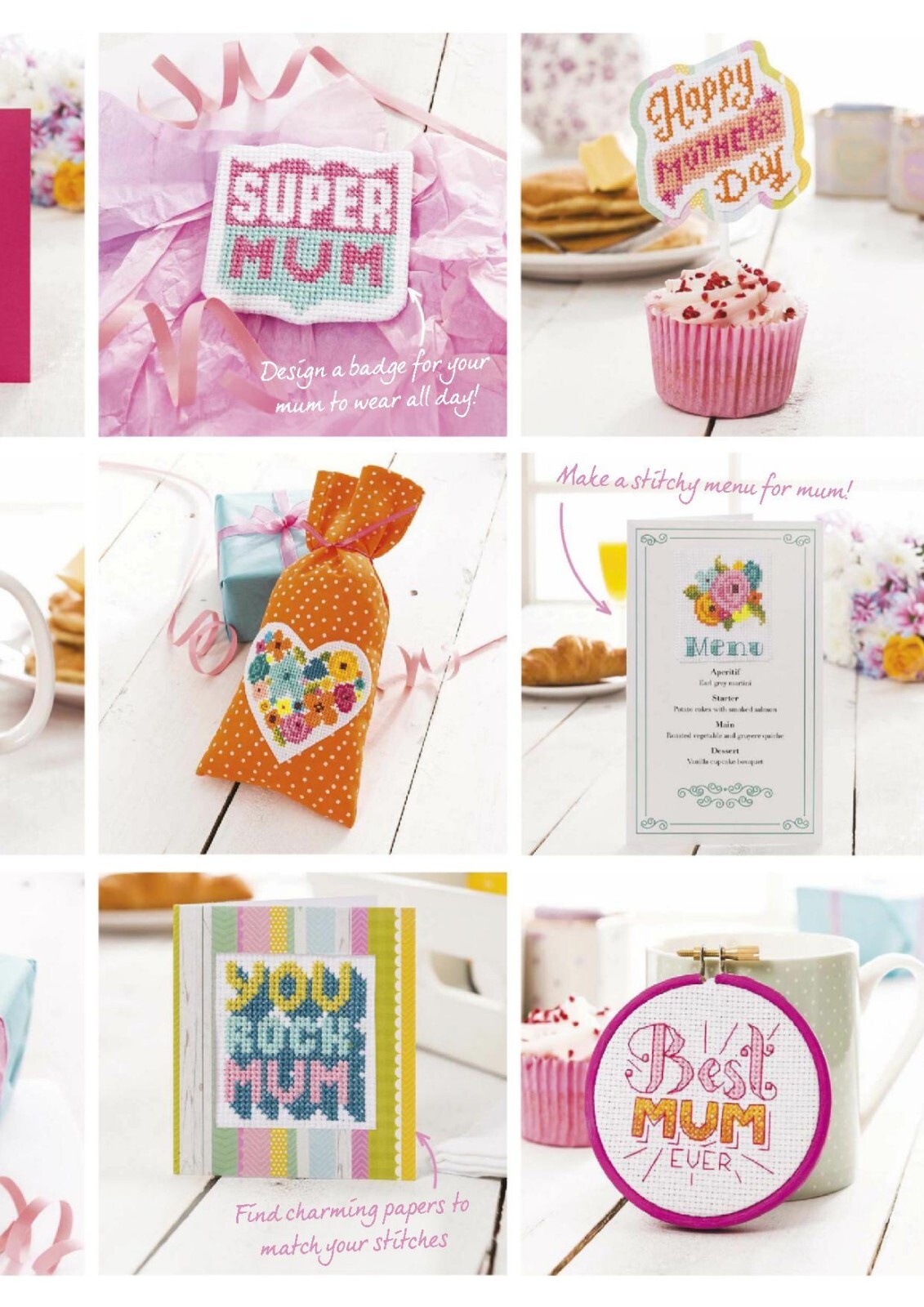MOTHER'S DAY 35 MOTIFS  CROSS STITCH PATTERN ONLY    EK - RPU