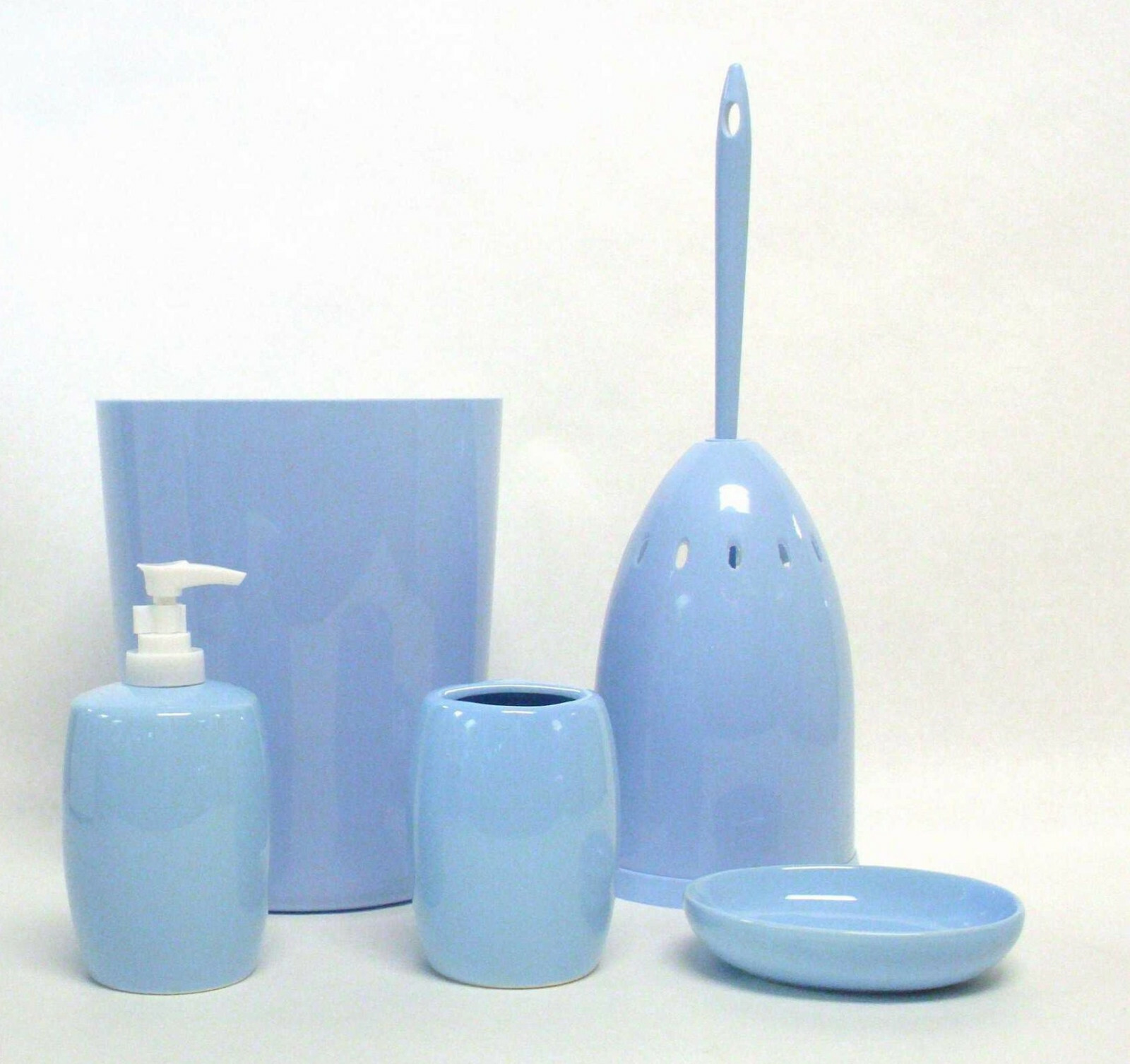 Mainstays 5-Piece Bathroom Accessory Set, Angel Falls - Blue