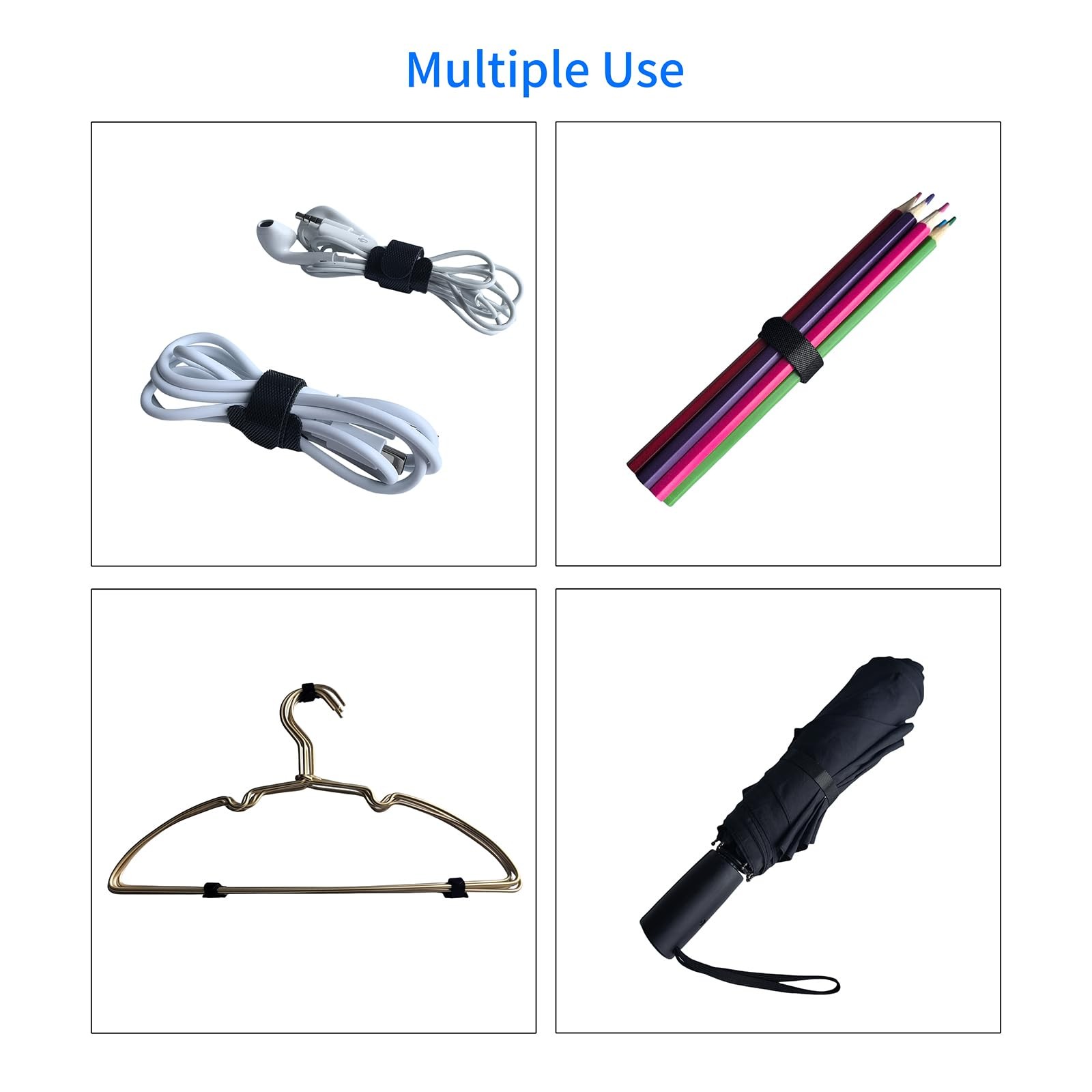 8 Inch Reusable Cable Ties 56 Pc Multi Purpose Wire Cord Wraps Organizer