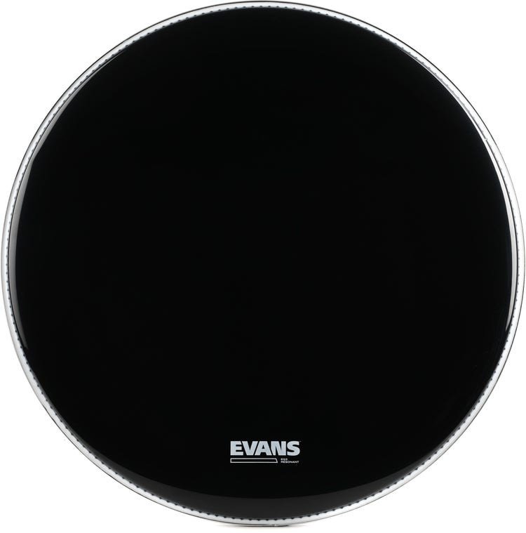 Evans EQ3 20" Reso Side Kick Head | Black (Un-ported)
