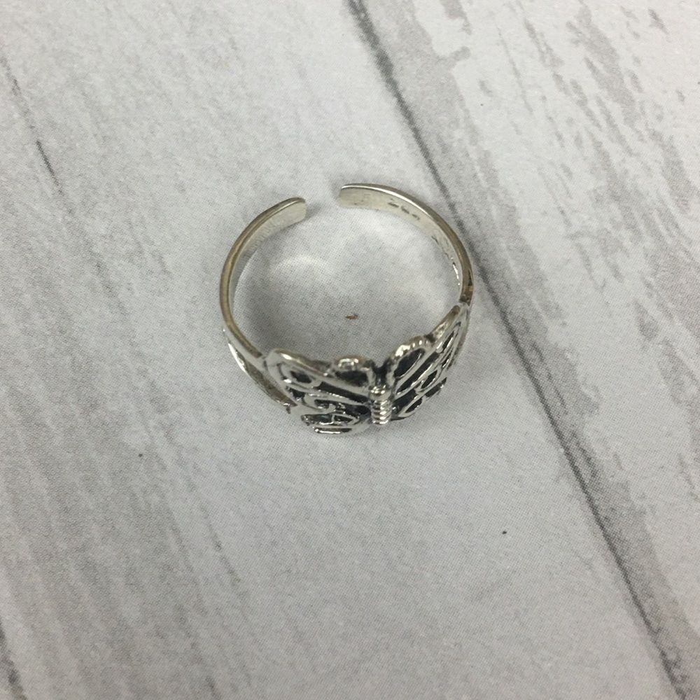 925 Silver Butterfly Toe Ring