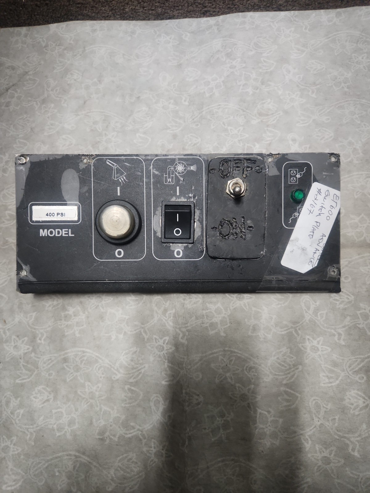 Advance Et600 Switch Plate 2167