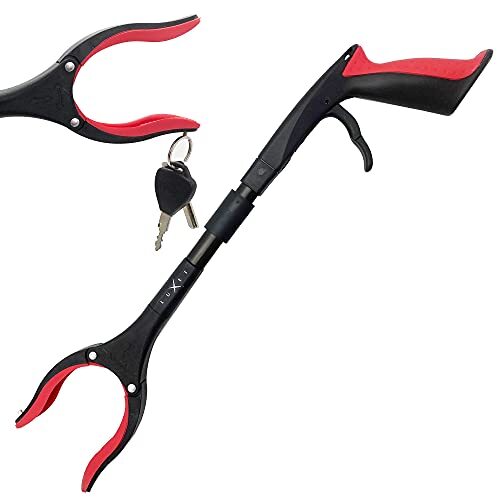 Grabber Reacher Tool - Newest Version  19 Inch Red Long, Foldable Pick Up