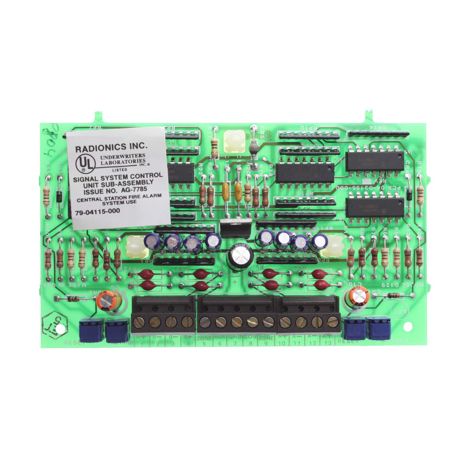 RADIONICS D129 DUAL CLASS A INITIAITING CIRCUIT MODULE CLASS A FIRE LOOP