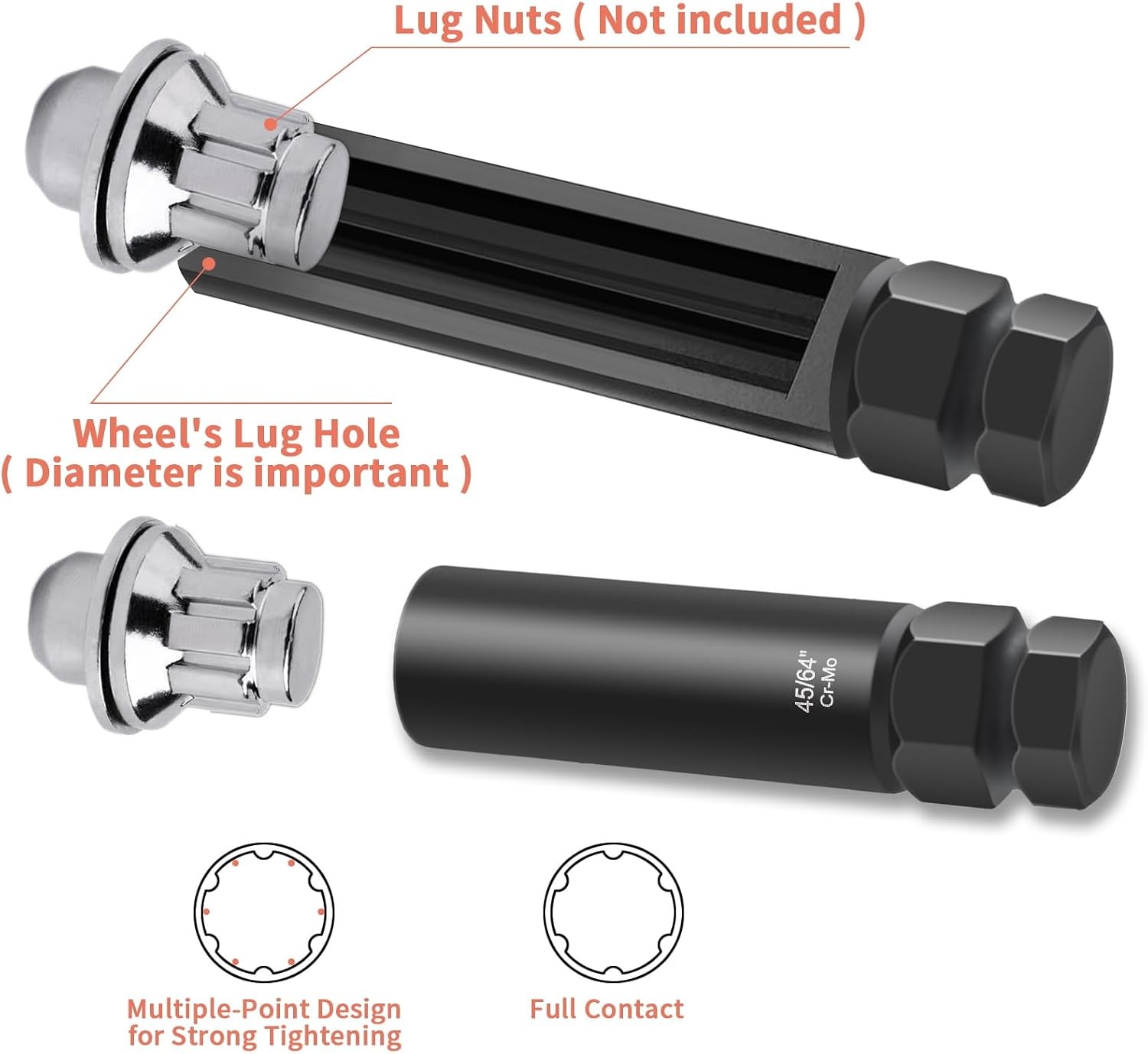 6&7 Spline Lug Nut Master Key Set - Universal Locking Removal Tool for Wheels