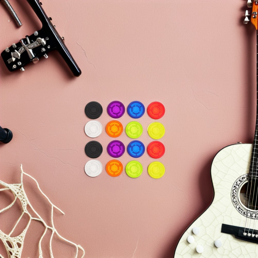 16Pcs Plastic Push Button Caps for Guitar Pedal Footswitch Durable and Colorful