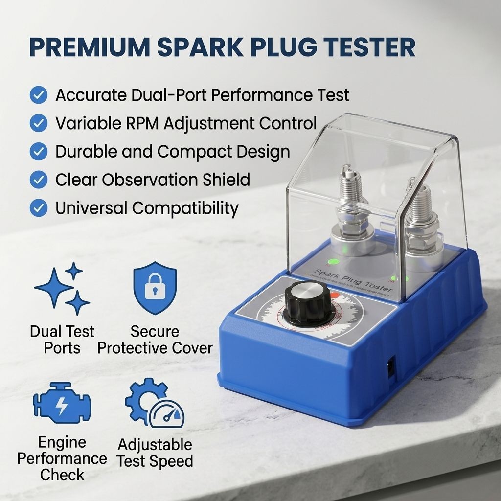 12V Dual Hole Spark Plug Tester Ignition Diagnostic Tool 0-6000 RPM Engine